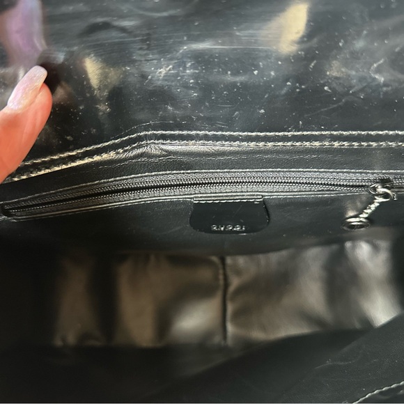 GUCCI SoHo Large GG Black Patent Two-Way Tote /Shoulder Bag 🖤(optional wallet) - Picture 16 of 17